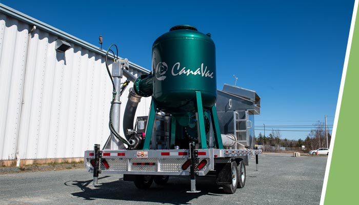Canavac fish pump on mobile trailer 